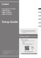 Canon mageCLASS LBP246dw Guía De Configuración