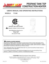 DuraHeat TT-360 Manual Del Usuario E Instrucciones De Operación