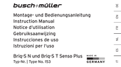 Busch+Müller Briq-S T Senso Plus Instrucciones De Uso