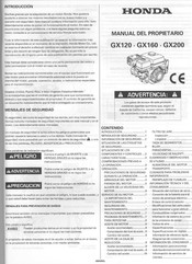 Honda GX120 Manual Del Propietário