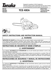 Koki Holdings Tanaka TCS 40EA Manual De Instrucciones