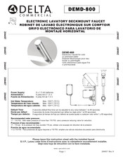 Delta Commercial DEMD-800 Instrucciones De Instalación