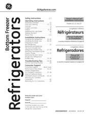 GE GFSS2HCYCSS Manual Del Propietario E Instalación