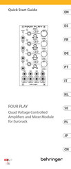 Behringer FOUR PLAY Guia De Inicio Rapido