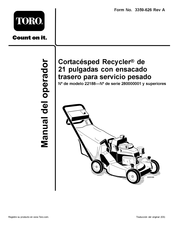 Toro Recycler 21 Manual Del Operador