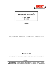 Oppici CE180500 Manual De Operación