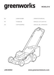 GreenWorks MO60L518 Manual Del Operador