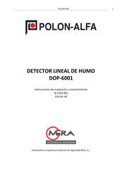 Polon-Alfa DOP-6001 Instrucciones De Instalación Y Mantenimiento