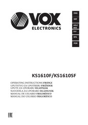 VOX electronics KS 1610 F Manual De Usuario