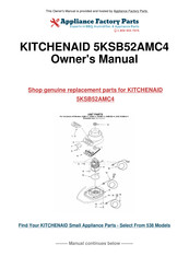 KitchenAid Ultra Power 5KSB52 Serie Instrucciones Y Recetas