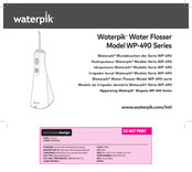 Waterpik WP-490 Serie Manual Del Usuario