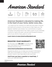 American Standard Aspirations 8888116 Manual Del Propietário