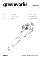 GreenWorks BL60L252 Manual Del Operador