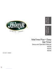 Hunter NiteTime Plus 45035 Manual De Configuración Y Operación