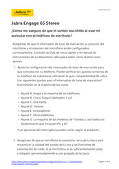 Jabra Engage 65 Stereo Instrucciones