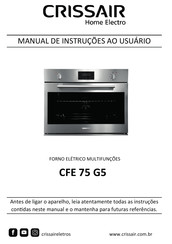 CrissAir CFE 75 G5 Instalación, Uso, Mantenimiento