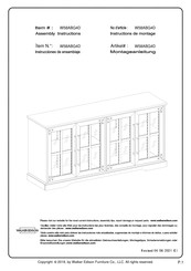 Walker Edison W58ABG4DGW Instrucciones De Ensamblaje