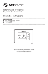 ProSelect PSTSP21AWH Instrucciones Para La Instalación