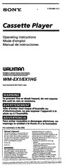 Sony WALKMAN WM-EX1HG Manual De Instrucciones