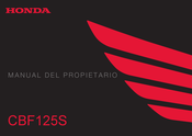 Honda CBF125S Manual Del Propietário