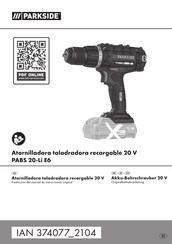 Parkside 374077 2104 Traduccion Del Manual De Instrucciones Originale