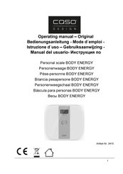 CASO DESIGN BODY ENERGY Manual Del Usuario