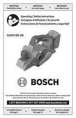 Bosch GHO 18V-26 Professional Instrucciones De Funcionamiento Y Seguridad