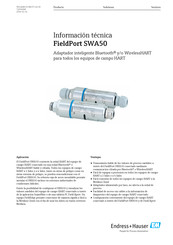 Endress+Hauser FieldPort SWA50 Información Técnica