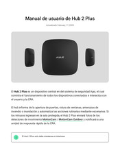 AJAX Hub 2 Plus Manual De Usuario
