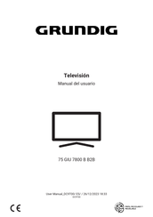 Grundig 75 GIU 7800 B B2B Manual Del Usuario