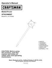 Craftsman 316.792480 Manual Del Operador