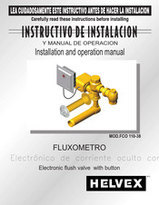 Helvex FCO-110-38 Instructivo De Instalación Y Operación