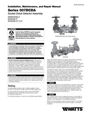 Watts 007DCDA Serie Manual De Instalación Y Mantenimiento