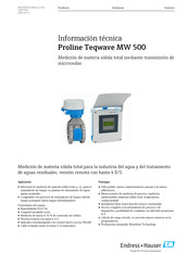 Endress+Hauser Proline Teqwave MW 500 Información Técnica