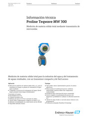 Endress+Hauser Proline Teqwave MW 300 Información Técnica