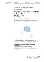 Endress+Hauser Proline 300 FOUNDATION Fieldbus Manual De Instrucciones Abreviado