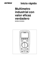 Extech EX520A Inicio Rápido