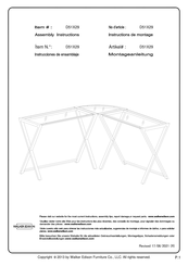 Walker Edison D51X29 Instrucciones De Ensamblaje