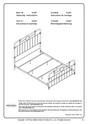 Walker Edison BQMP Instrucciones De Ensamblaje