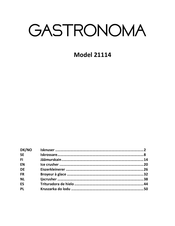 Gastronoma 21114 Manual Del Usuario