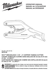 Milwaukee M12 2479-20 Manual Del Operador