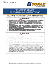 Southwire TOPAZ OS-PIR-12V Instrucciones De Programacion