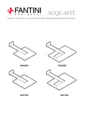 Fantini Rubinetti ACQUAFIT K041BU Instrucciones