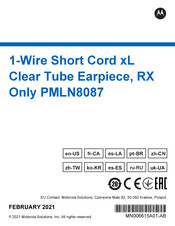 Motorola Solutions PMLN8087 Manual De Instrucciones