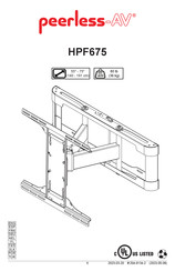 peerless-AV HPF675 Manual De Instrucciones