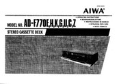 Aiwa AD-F770H Instrucciones De Manejo