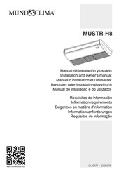 mundoclima MUSTR-H8 Serie Instrucciones De Instalación Y Usuario