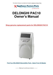 DeLonghi Pinguino PAC 10 Instrucciones De Uso