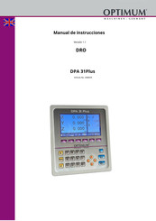 OPTIMUM Maschinen DRO DPA 31Plus Manual De Instrucciones