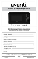 Avanti MM07V1B Manual De Instrucciones